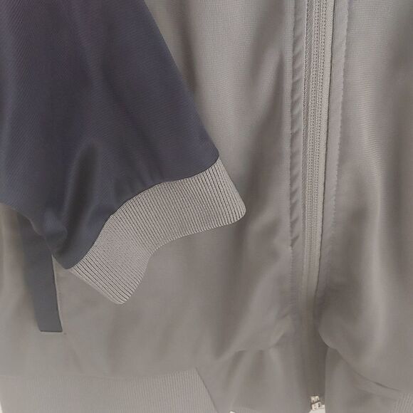 Just Strong Women's Zip Front Hoodie Jacket Navy and Grey Size M - Picture 6 of 13